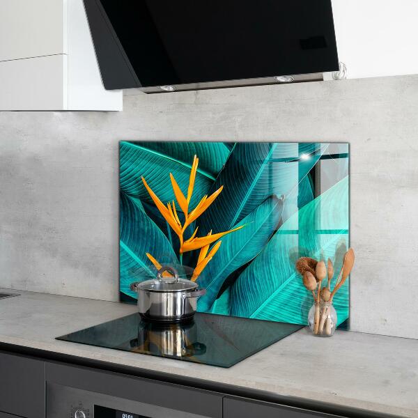 Kitchen splashback Tropical exotic flower
