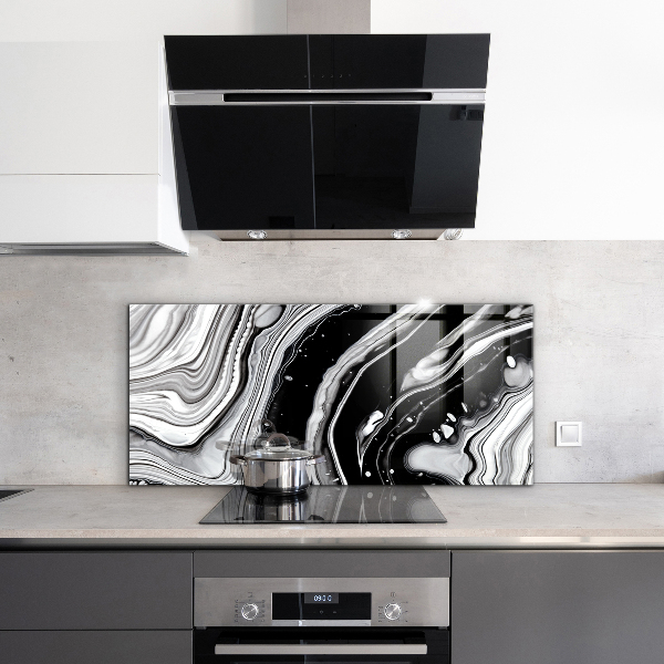 Kitchen splashback Monochrome abstraction