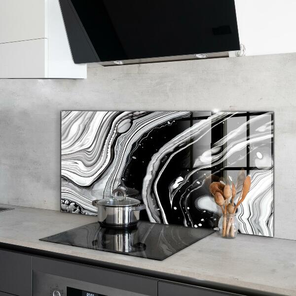 Kitchen splashback Monochrome abstraction
