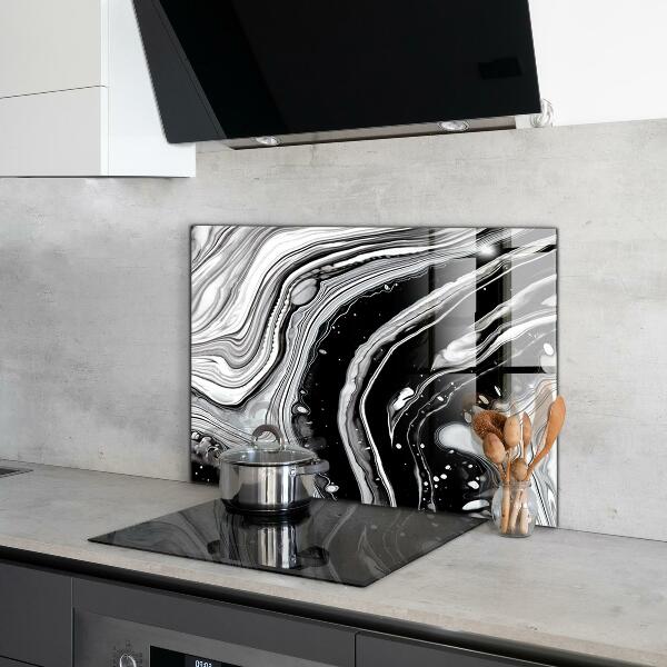 Kitchen splashback Monochrome abstraction