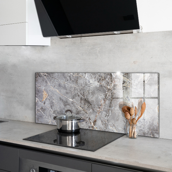 Kitchen splashback Gray granite marble stone