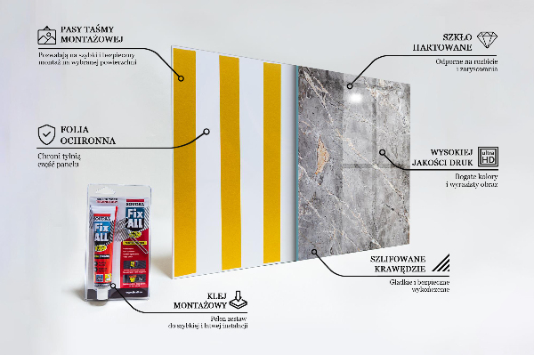 Kitchen splashback Gray granite marble stone