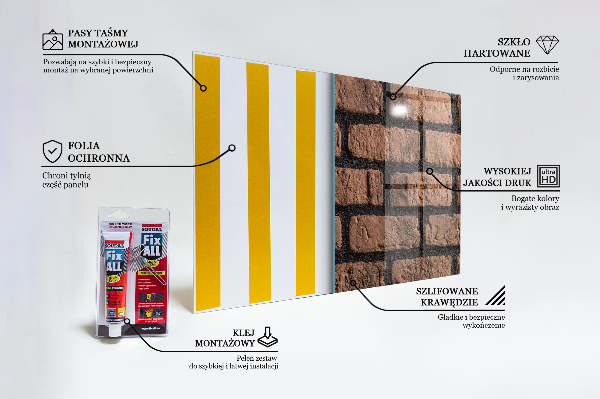 Kitchen splashback Natural brick wall