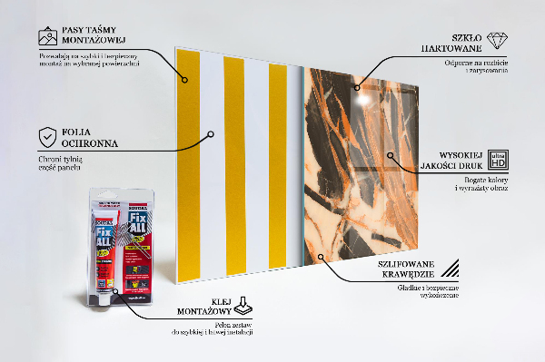 Oven splashback Natural stone composition