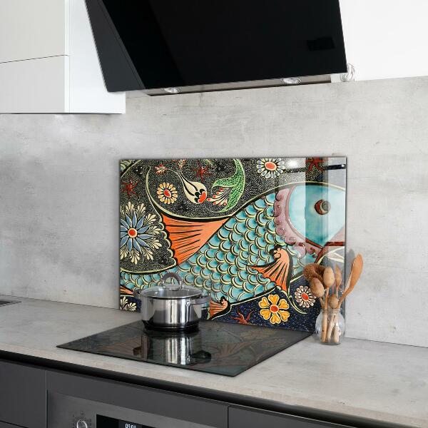 Kitchen splashback Mosaic fish vintage ceramics