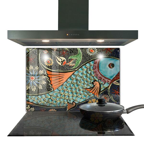 Kitchen splashback Mosaic fish vintage ceramics