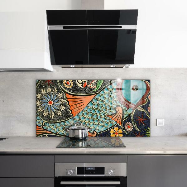Kitchen splashback Mosaic fish vintage ceramics