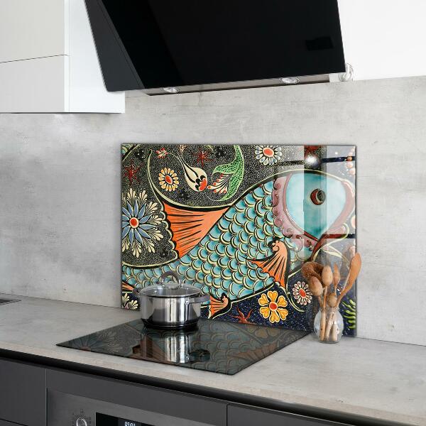 Kitchen splashback Mosaic fish vintage ceramics
