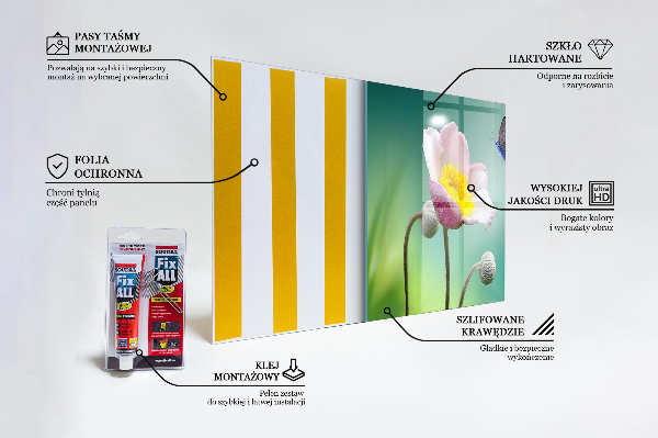 Kitchen splashback Summer meadow butterfly flower