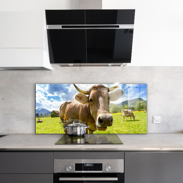 Kitchen splashback Rural climate krowa pole