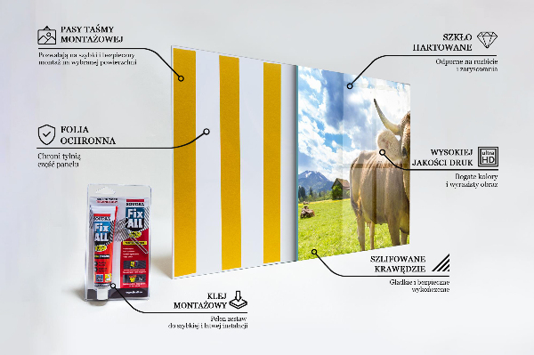 Kitchen splashback Rural climate krowa pole