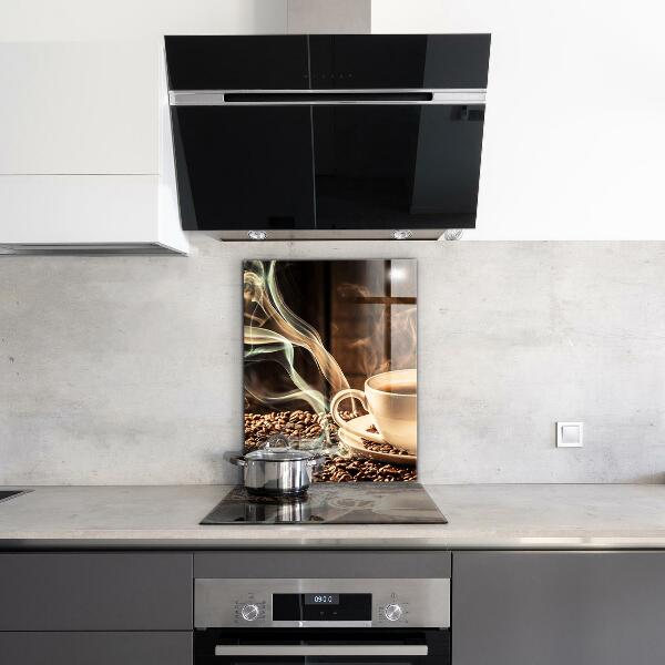 Kitchen splashback A cup with aromatic coffee