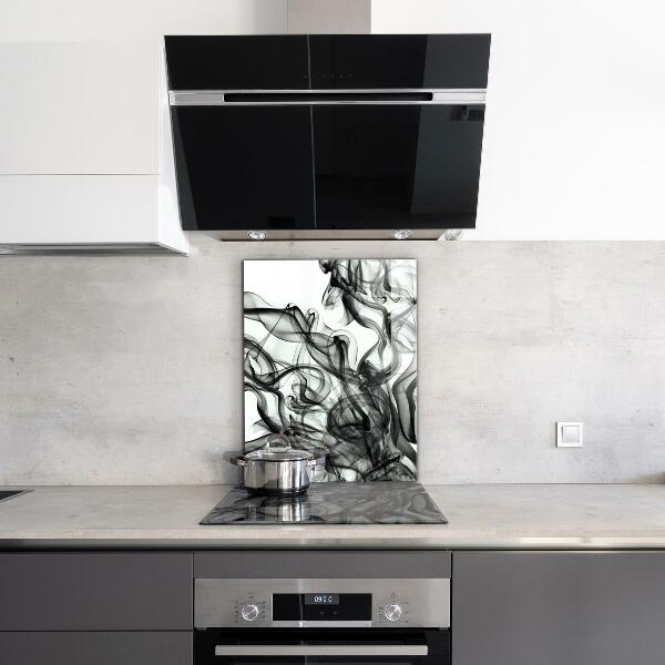 Cooker splashback Ribbons of smoke abstraction