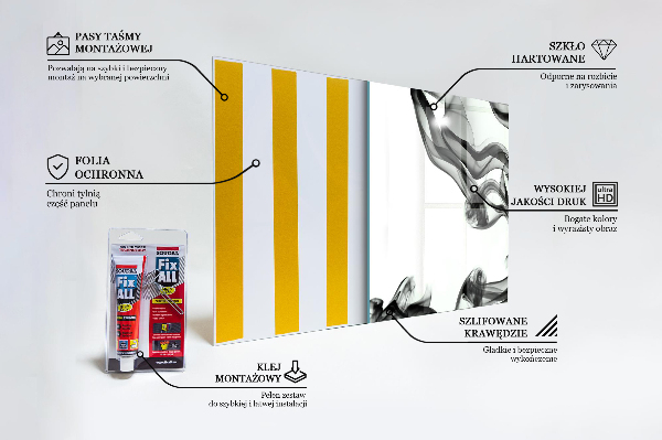 Cooker splashback Ribbons of smoke abstraction