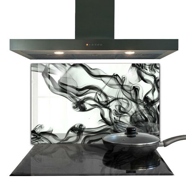 Cooker splashback Ribbons of smoke abstraction
