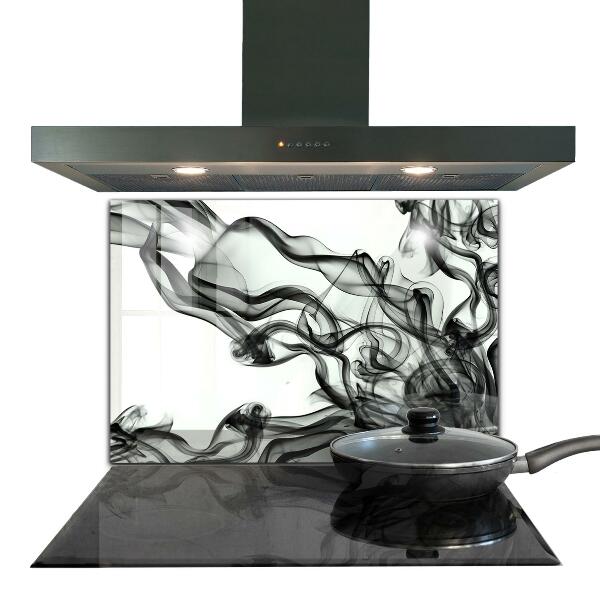 Cooker splashback Ribbons of smoke abstraction