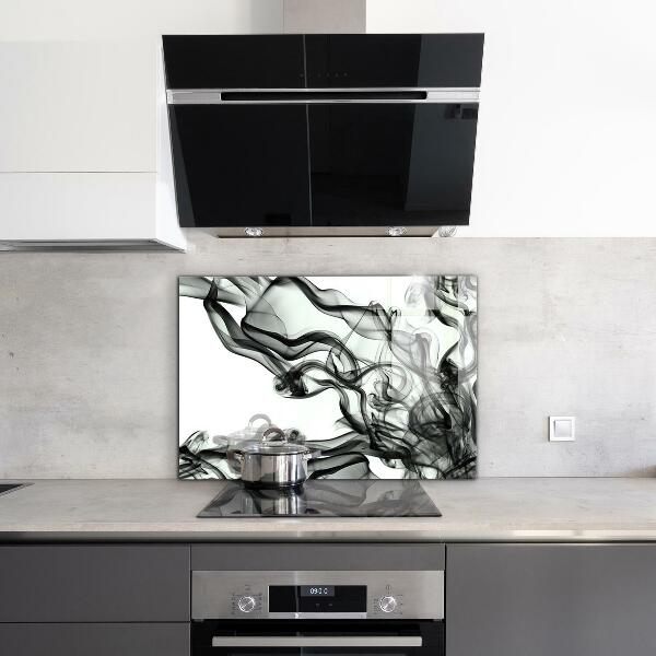 Cooker splashback Ribbons of smoke abstraction