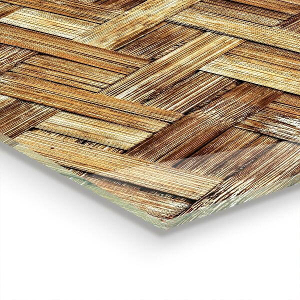 Oven splashback Braided bamboo rattan asia