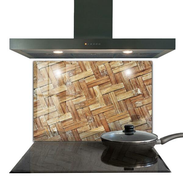 Oven splashback Braided bamboo rattan asia