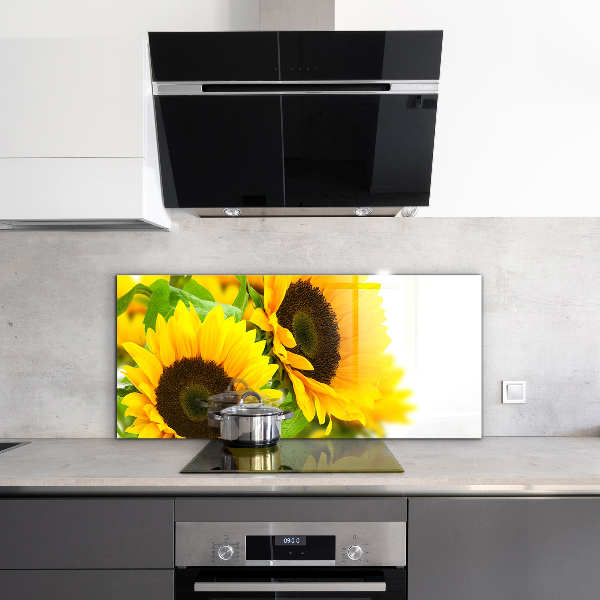 Kitchen splashback Summer sunflower bouquet
