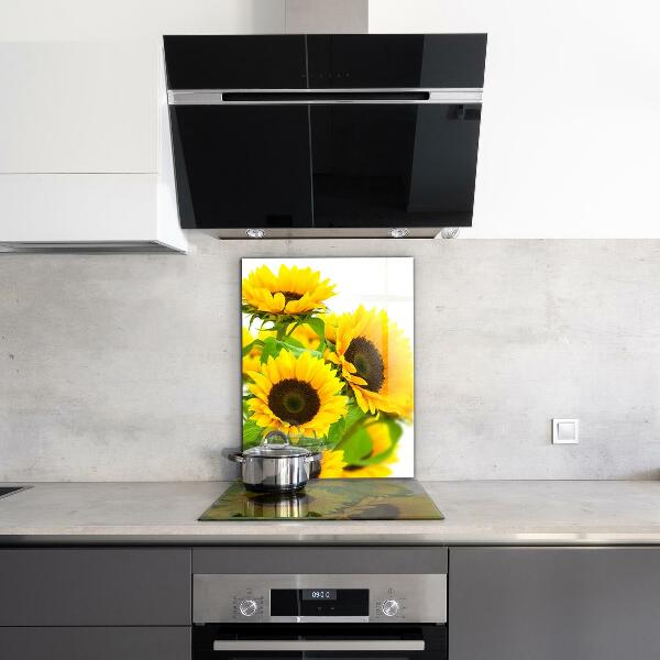 Kitchen splashback Summer sunflower bouquet