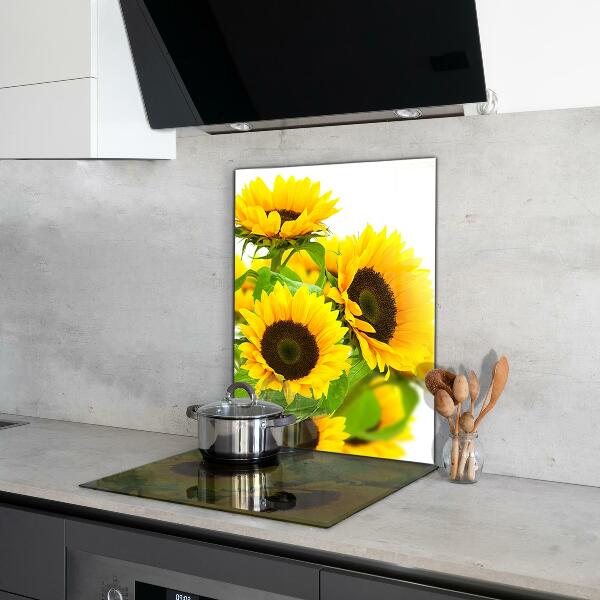 Kitchen splashback Summer sunflower bouquet