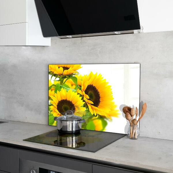 Kitchen splashback Summer sunflower bouquet