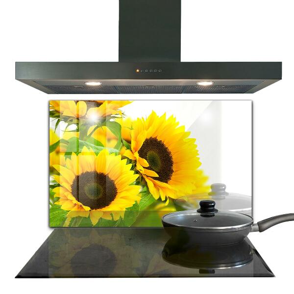 Kitchen splashback Summer sunflower bouquet