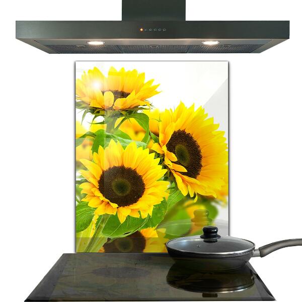 Kitchen splashback Summer sunflower bouquet