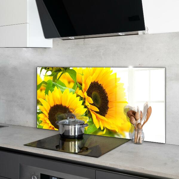 Kitchen splashback Summer sunflower bouquet