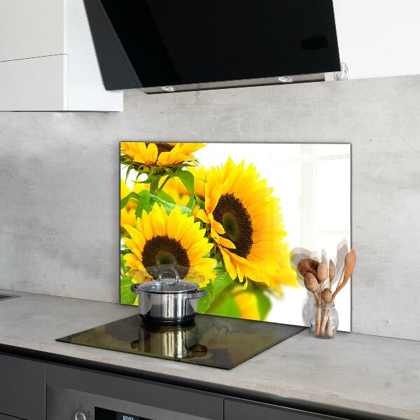 Kitchen splashback Summer sunflower bouquet
