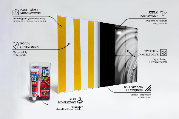 Kitchen splashback Gerber black and white photo