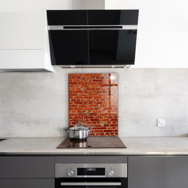 Oven splashback Natural brick wall