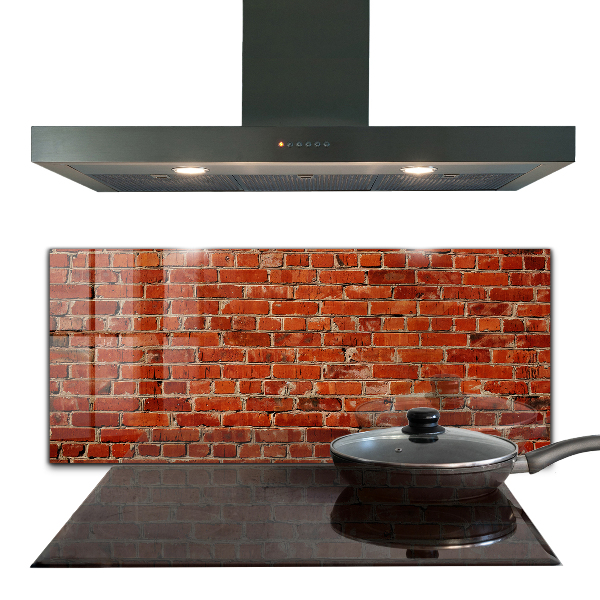 Oven splashback Natural brick wall