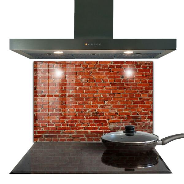 Oven splashback Natural brick wall
