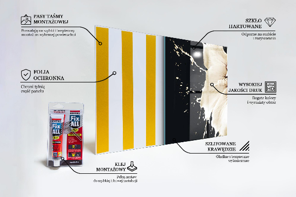 Kitchen splashback Abstract white flower