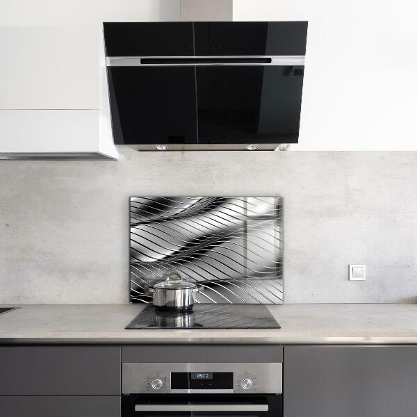Cooker splashback Metal waves abstraction