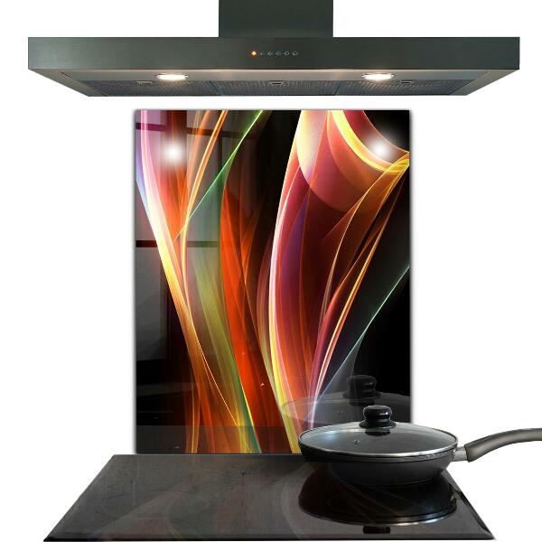 Cooker splashback Energy waves abstraction