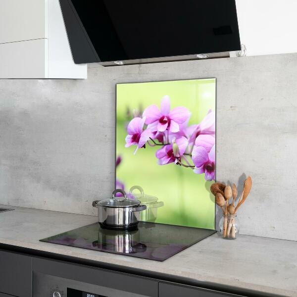Kitchen splashback Purple orchid