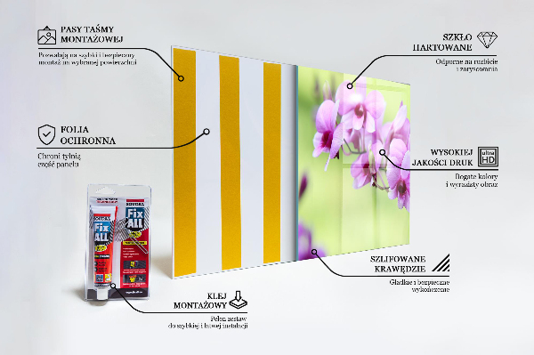 Kitchen splashback Purple orchid