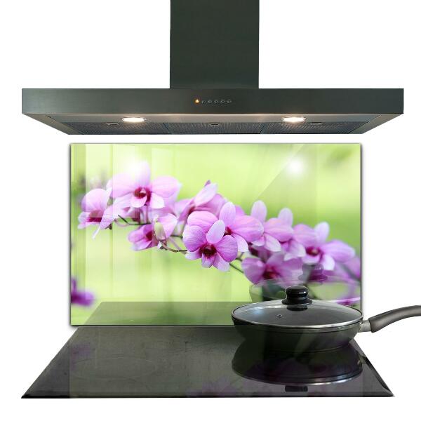 Kitchen splashback Purple orchid