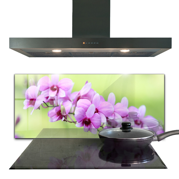 Kitchen splashback Purple orchid