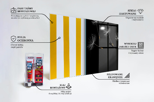 Kitchen splashback Dandelions in the wind