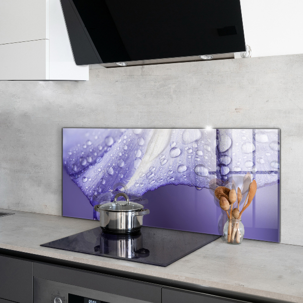 Kitchen splashback Purple flower petal