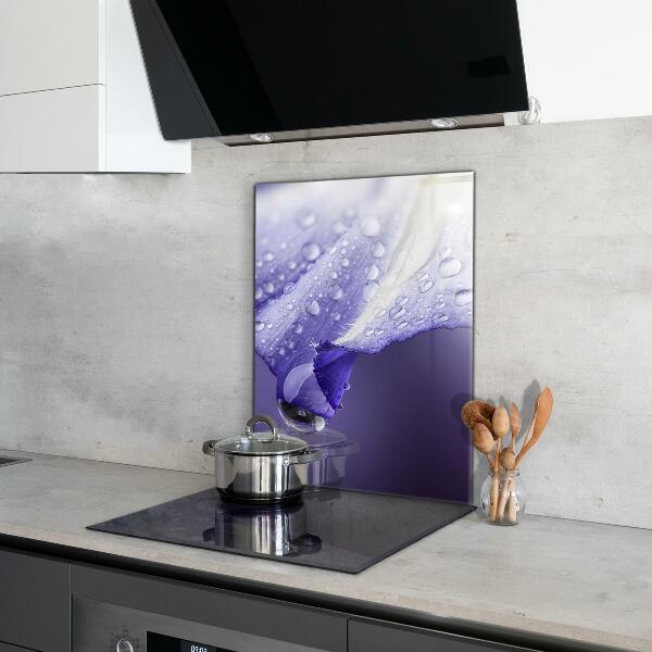 Kitchen splashback Purple flower petal