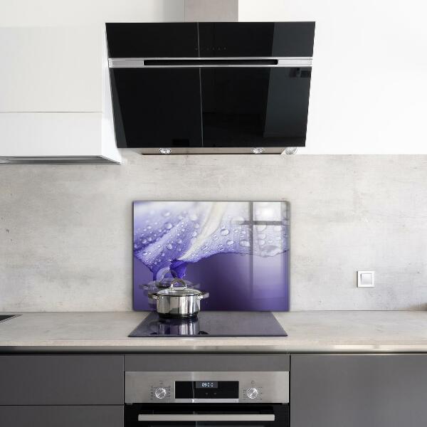 Kitchen splashback Purple flower petal