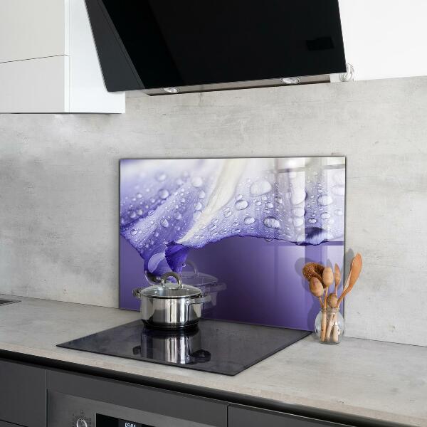 Kitchen splashback Purple flower petal