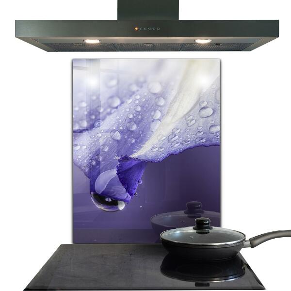 Kitchen splashback Purple flower petal