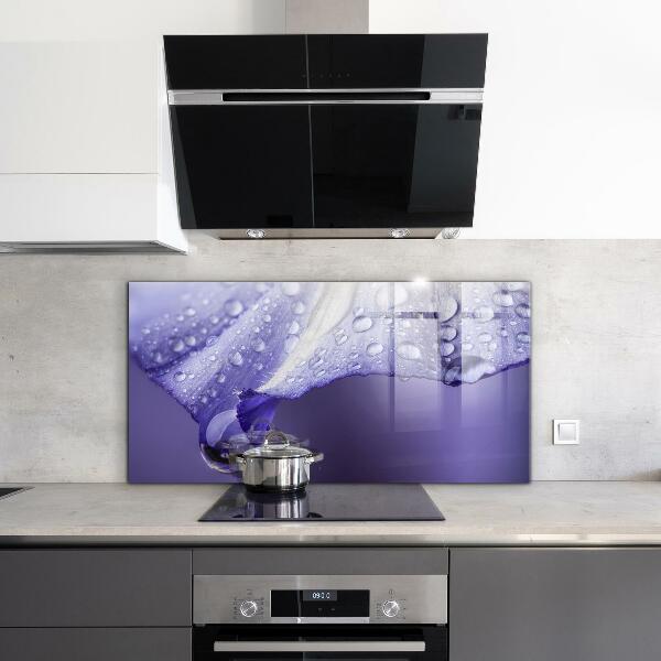 Kitchen splashback Purple flower petal