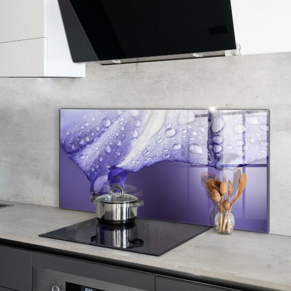 Kitchen splashback Purple flower petal